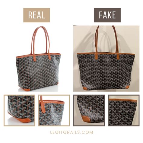 goyard bag real or fake|how to identify a goyard handbag.